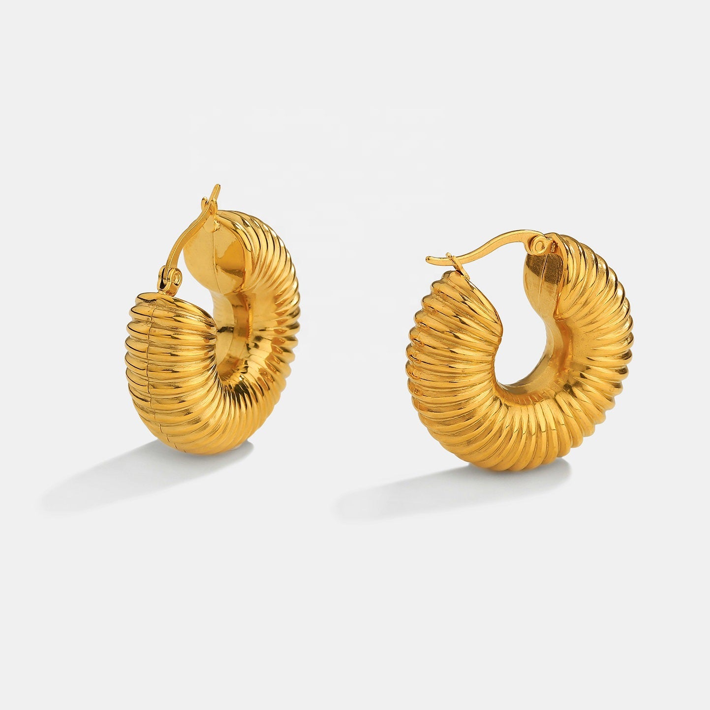 Lovely and Fashionable 18K Gold Hoop Earrings - Camili Bel Creations Gift Shop
