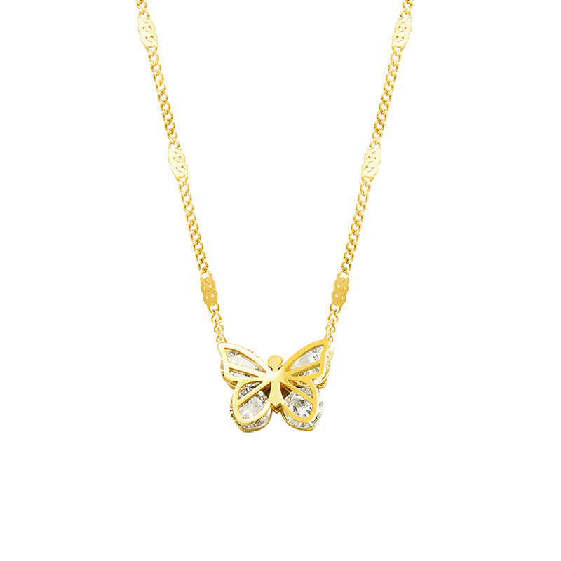 18K Gold Fashionable Butterfly Necklace - Camili Bel Creations Gift Shop