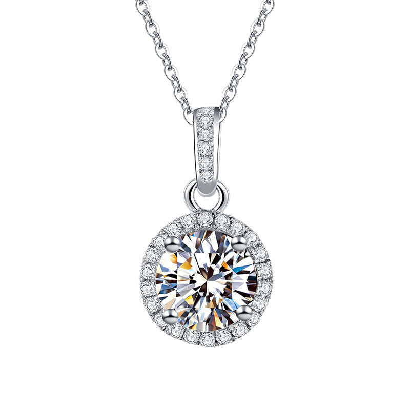 Exquisite Full Moon Diamond Necklace Gift for Mom - Camili Bel Creations Gift Shop