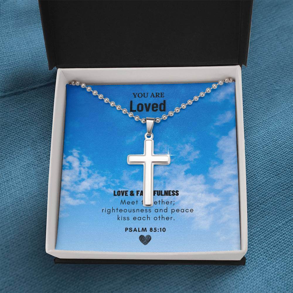 Stainless Steel Faith Cross Necklace