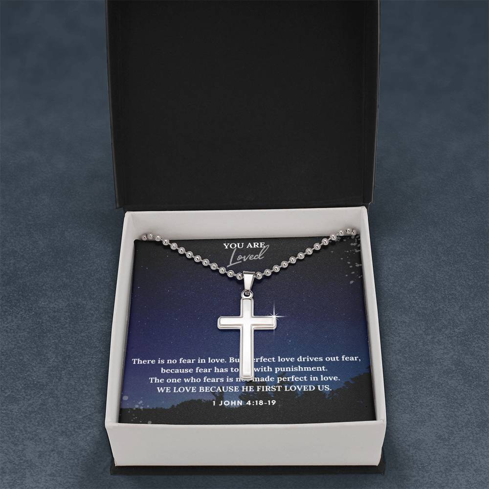 Stainless Steel Faith Cross Necklace