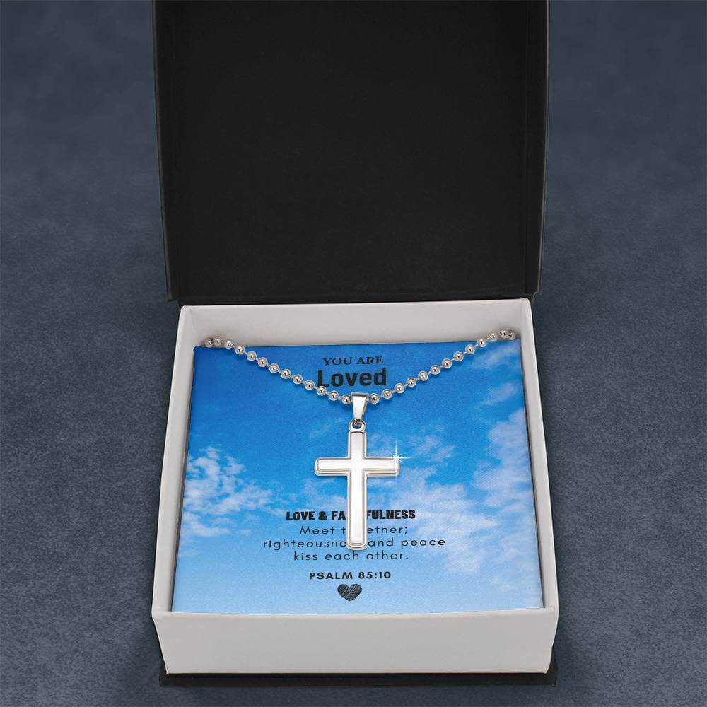 Stainless Steel Faith Cross Necklace