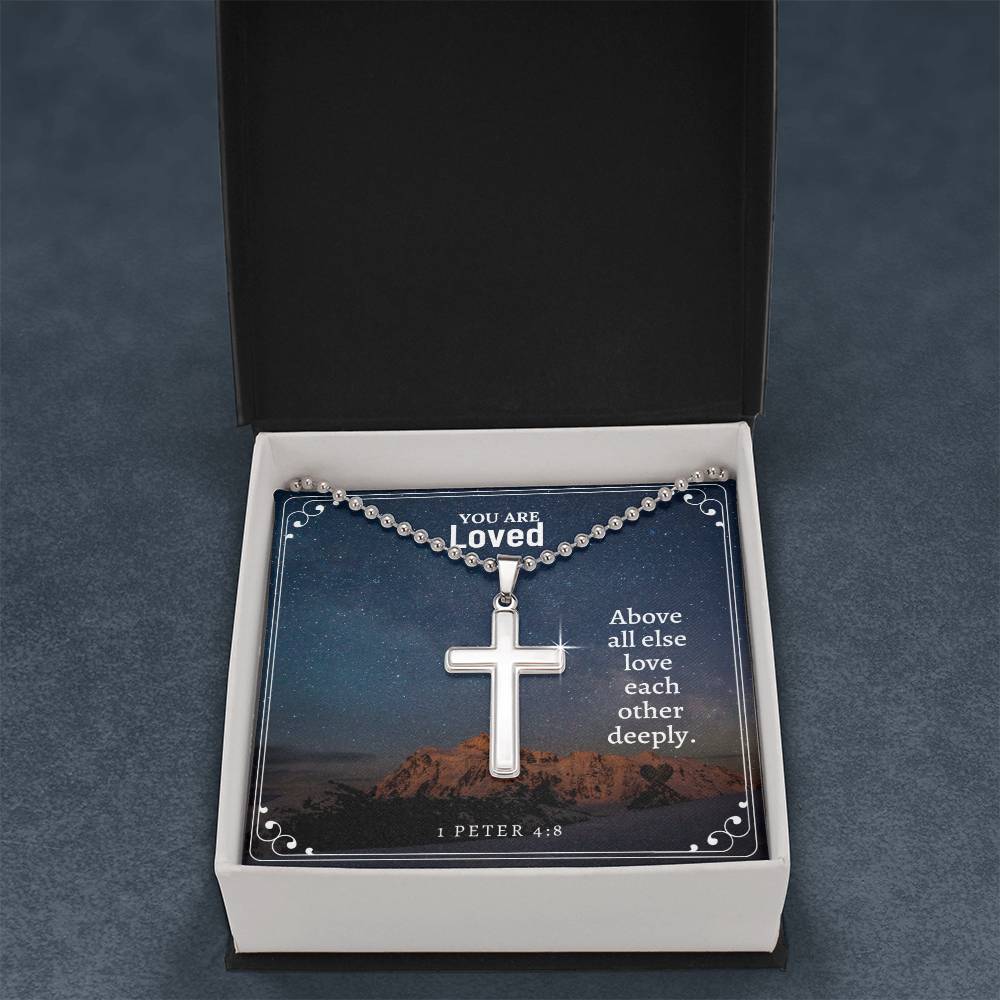 Stainless Steel Faith Cross Necklace