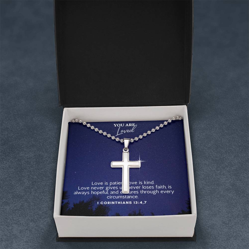 Stainless Steel Faith Cross Necklace