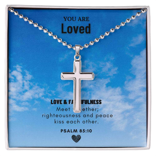 Stainless Steel Faith Cross Necklace