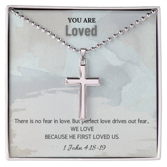 Stainless Steel Faith Cross Necklace