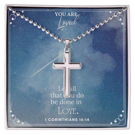 Stainless Steel Faith Cross Necklace