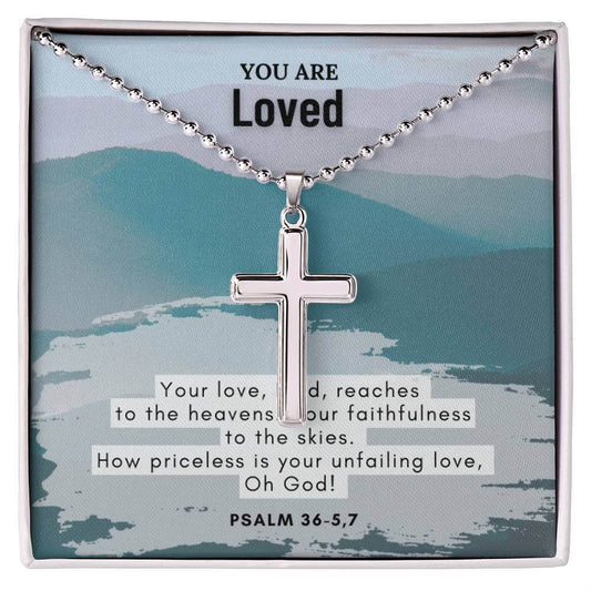 Stainless Steel Faith Cross Necklace