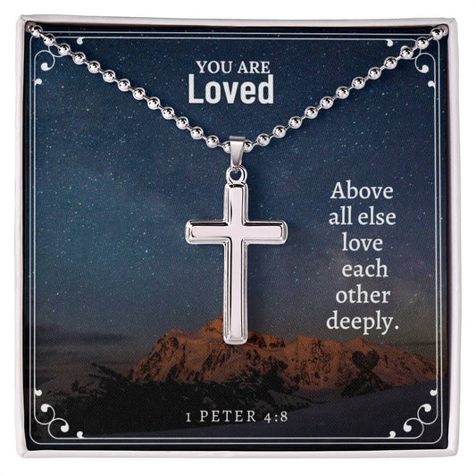 Stainless Steel Faith Cross Necklace