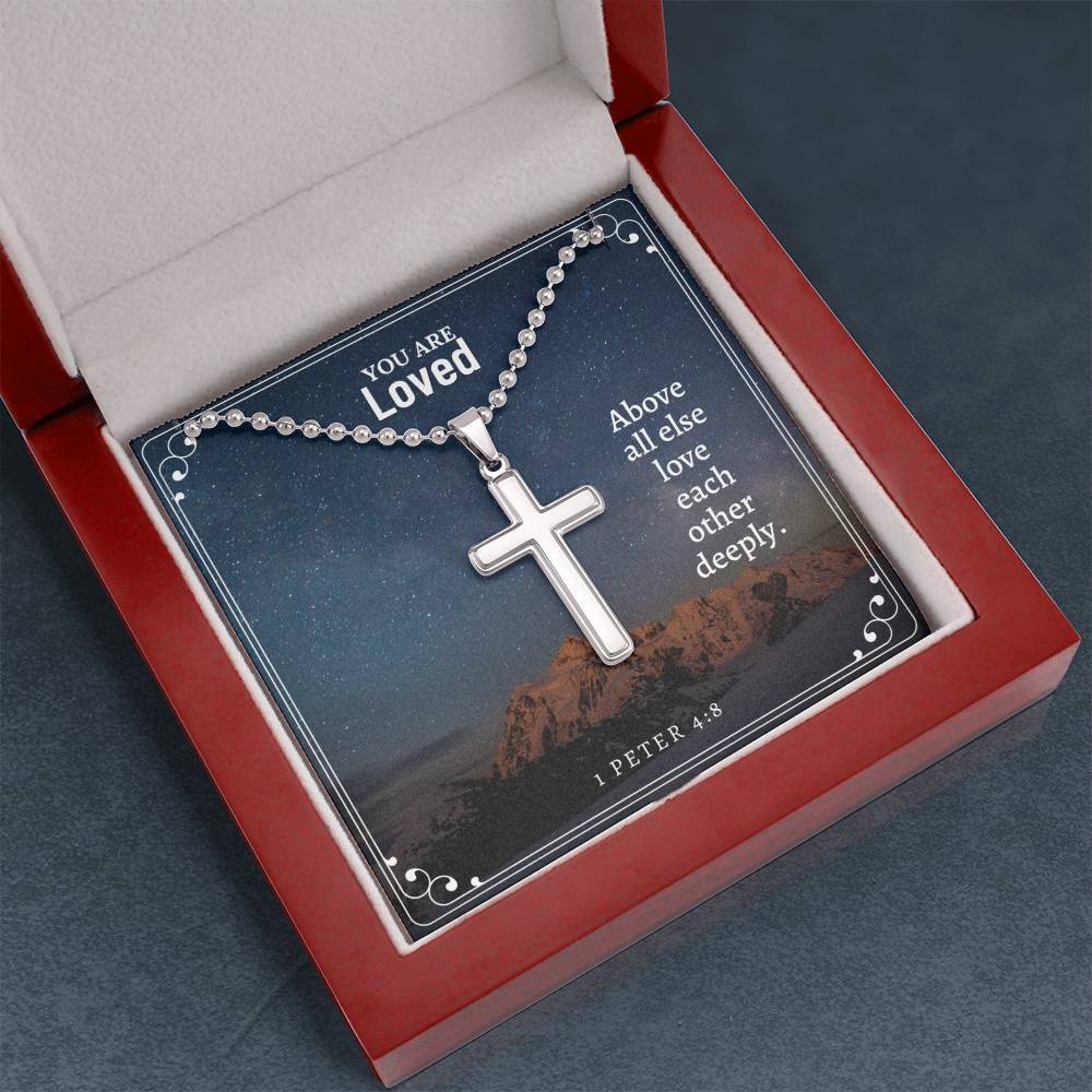 Stainless Steel Faith Cross Necklace