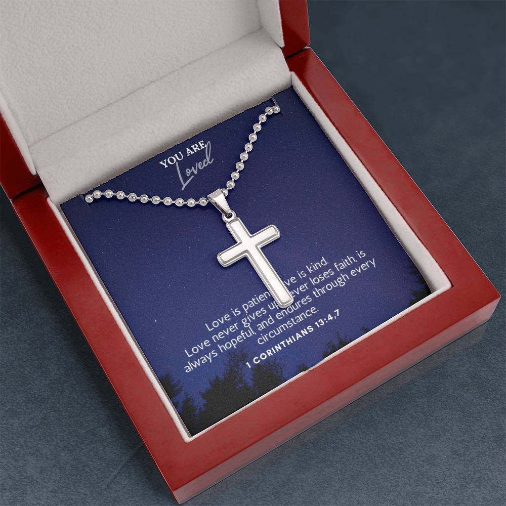 Stainless Steel Faith Cross Necklace