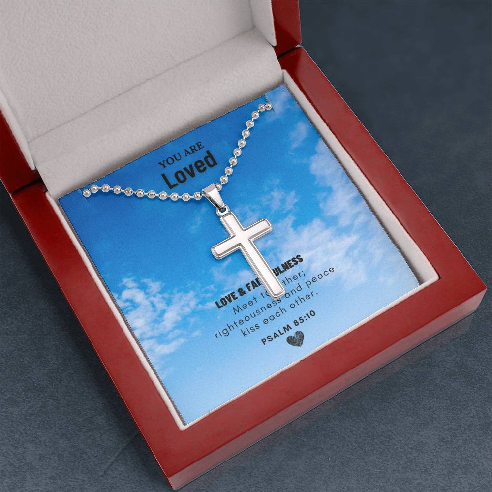 Stainless Steel Faith Cross Necklace