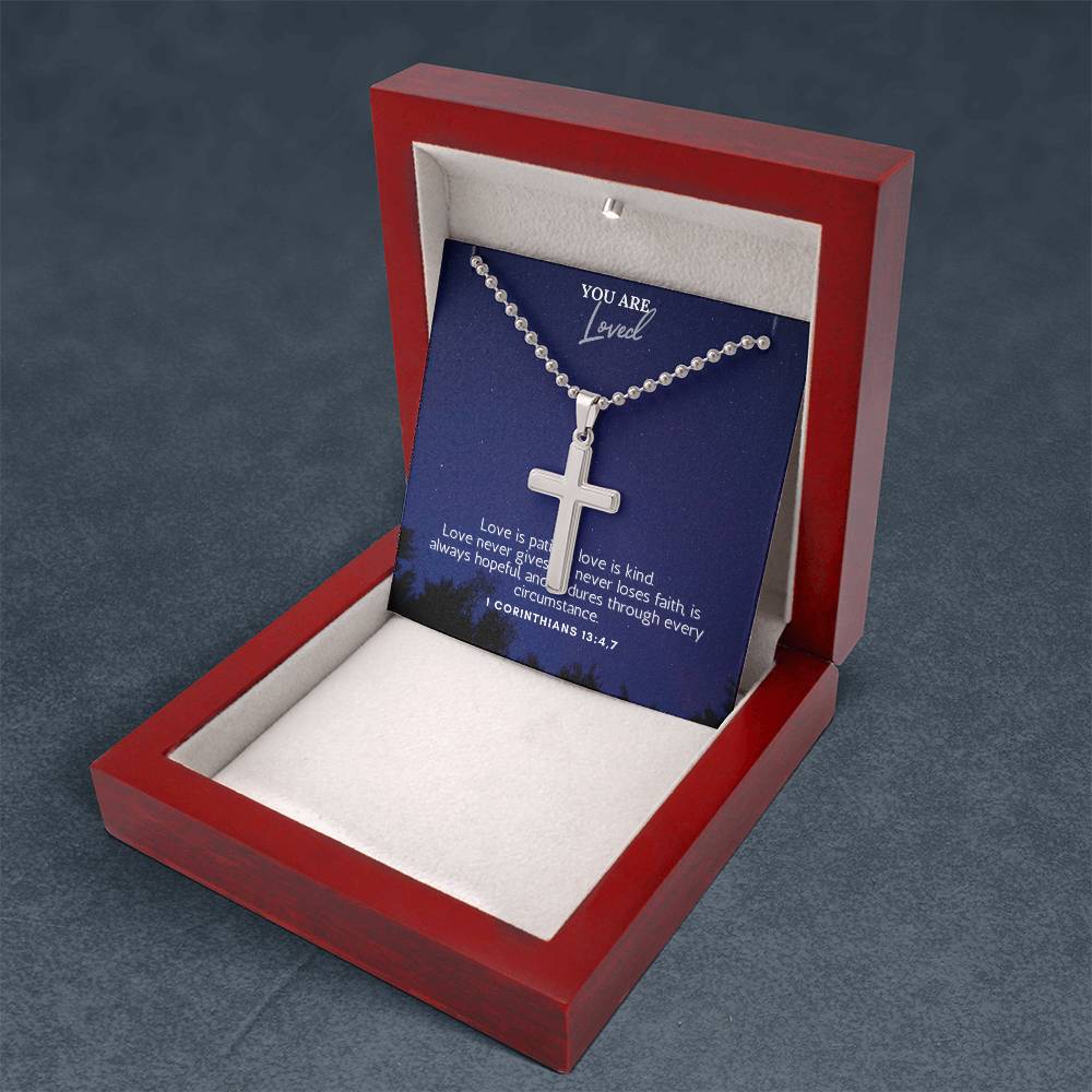 Stainless Steel Faith Cross Necklace