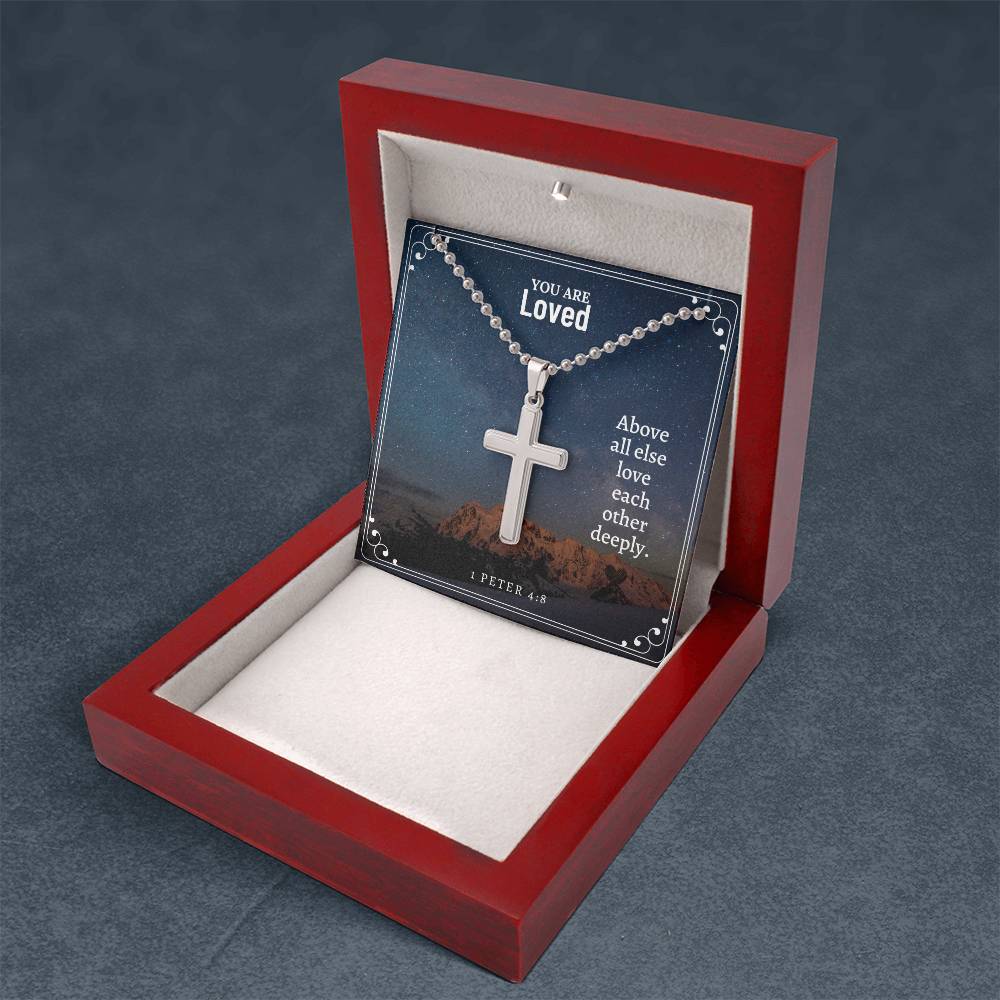 Stainless Steel Faith Cross Necklace