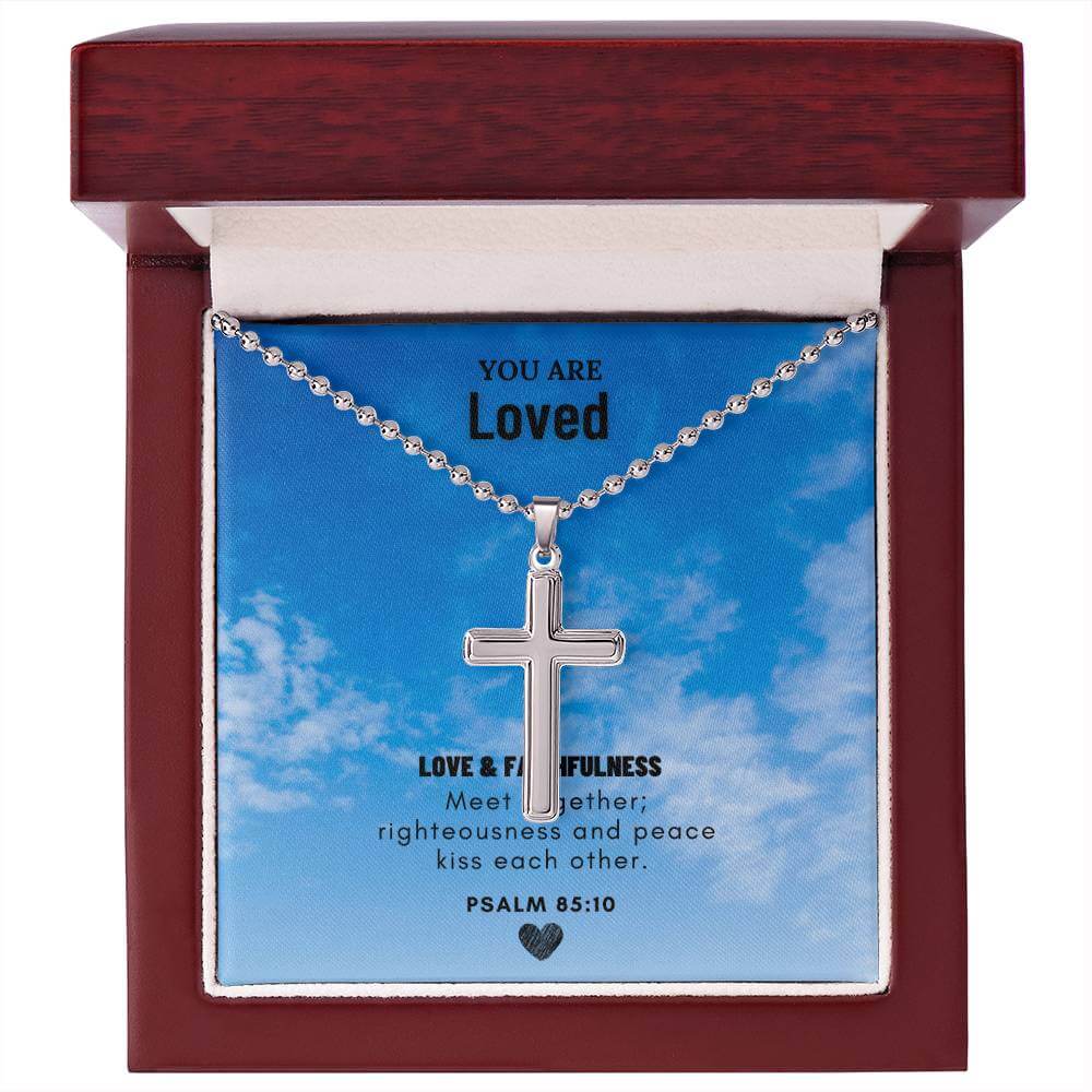 Stainless Steel Faith Cross Necklace