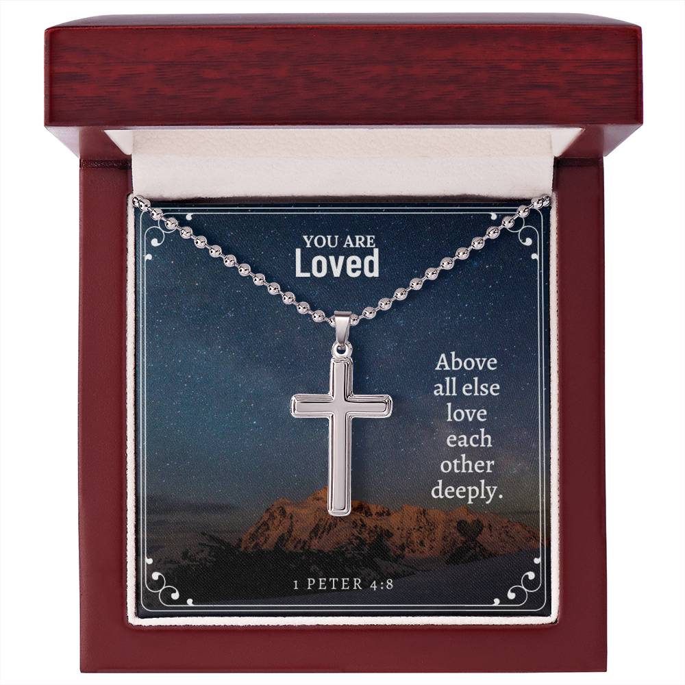 Stainless Steel Faith Cross Necklace