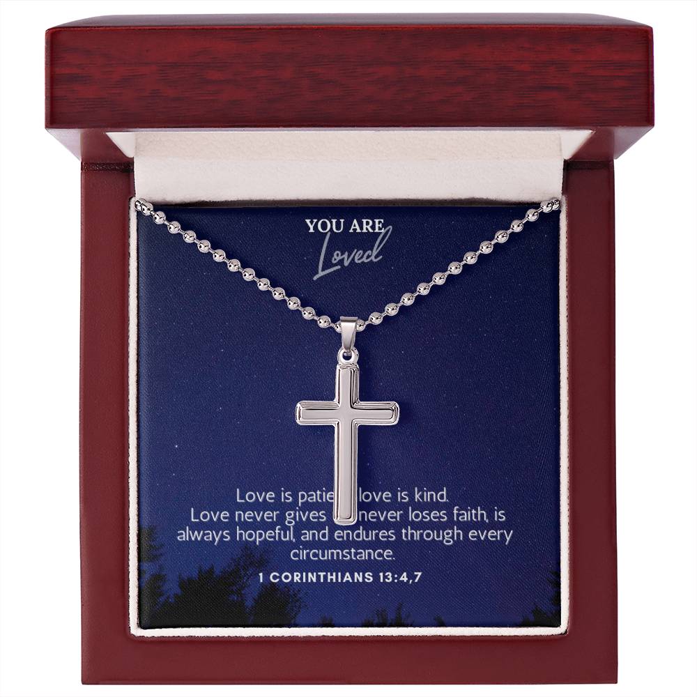 Stainless Steel Faith Cross Necklace