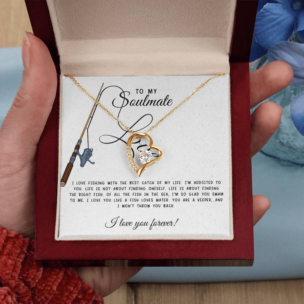 To My Soulmate, You are a keeper. Forever Love Necklace With Message Card, Gift For Her. - Camili Bel Creations Gift Shop
