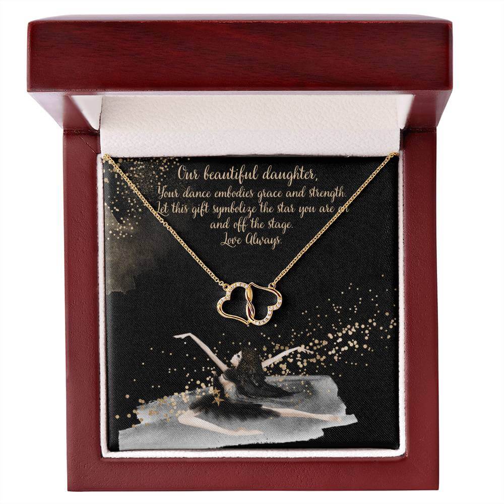 Everlasting Love Necklace: Ballerina Dancer's Grace Necklace, Gift From Parents To Our Beautiful Daughter. - Camili Bel Creations Gift Shop