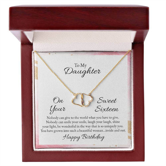 To My Daughter - On Your Sweet Sixteen Necklace - Camili Bel Creations Gift Shop