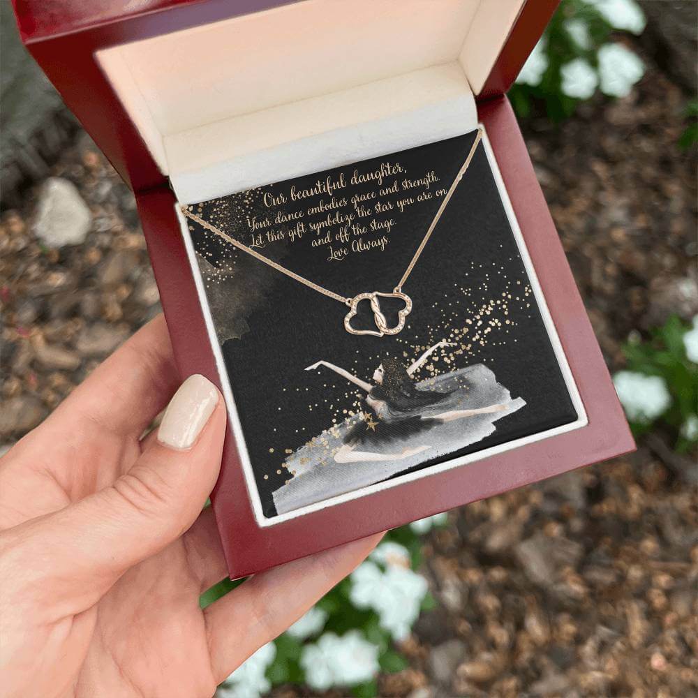 Everlasting Love Necklace: Ballerina Dancer's Grace Necklace, Gift From Parents To Our Beautiful Daughter. - Camili Bel Creations Gift Shop