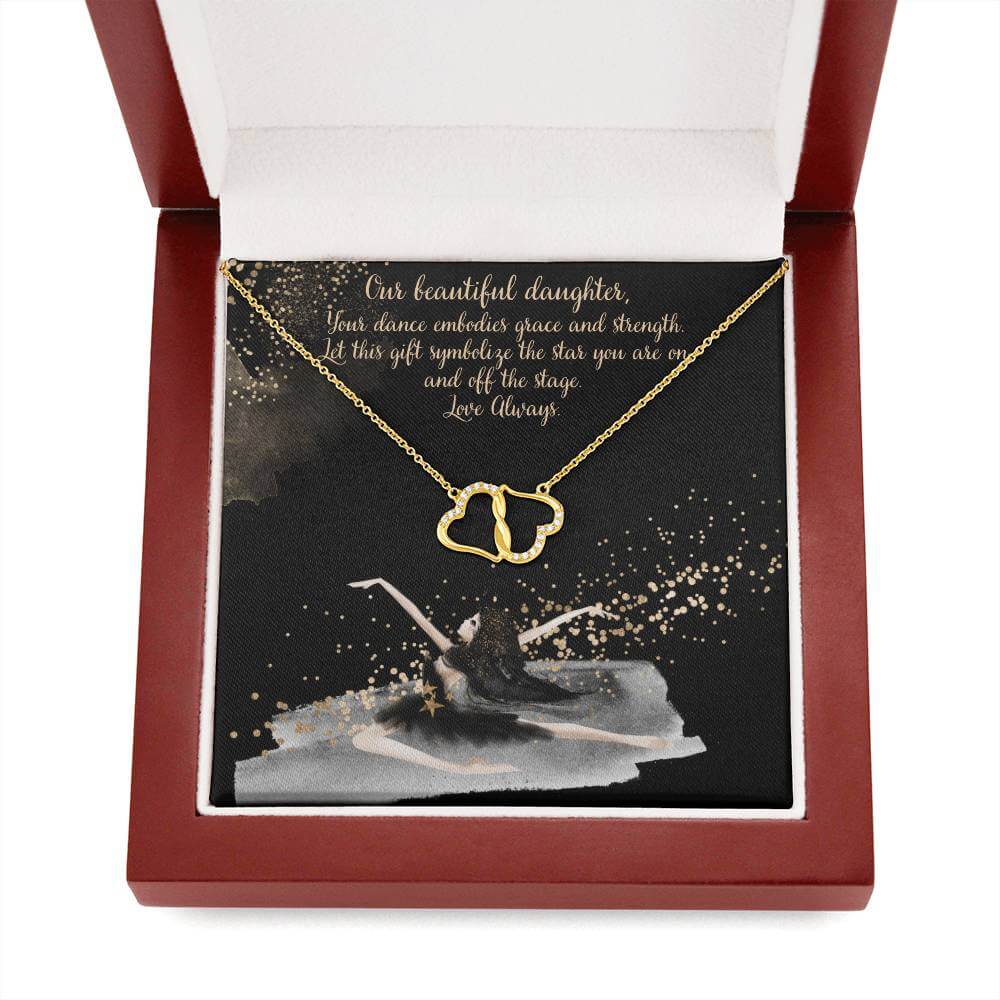 Everlasting Love Necklace: Ballerina Dancer's Grace Necklace, Gift From Parents To Our Beautiful Daughter. - Camili Bel Creations Gift Shop