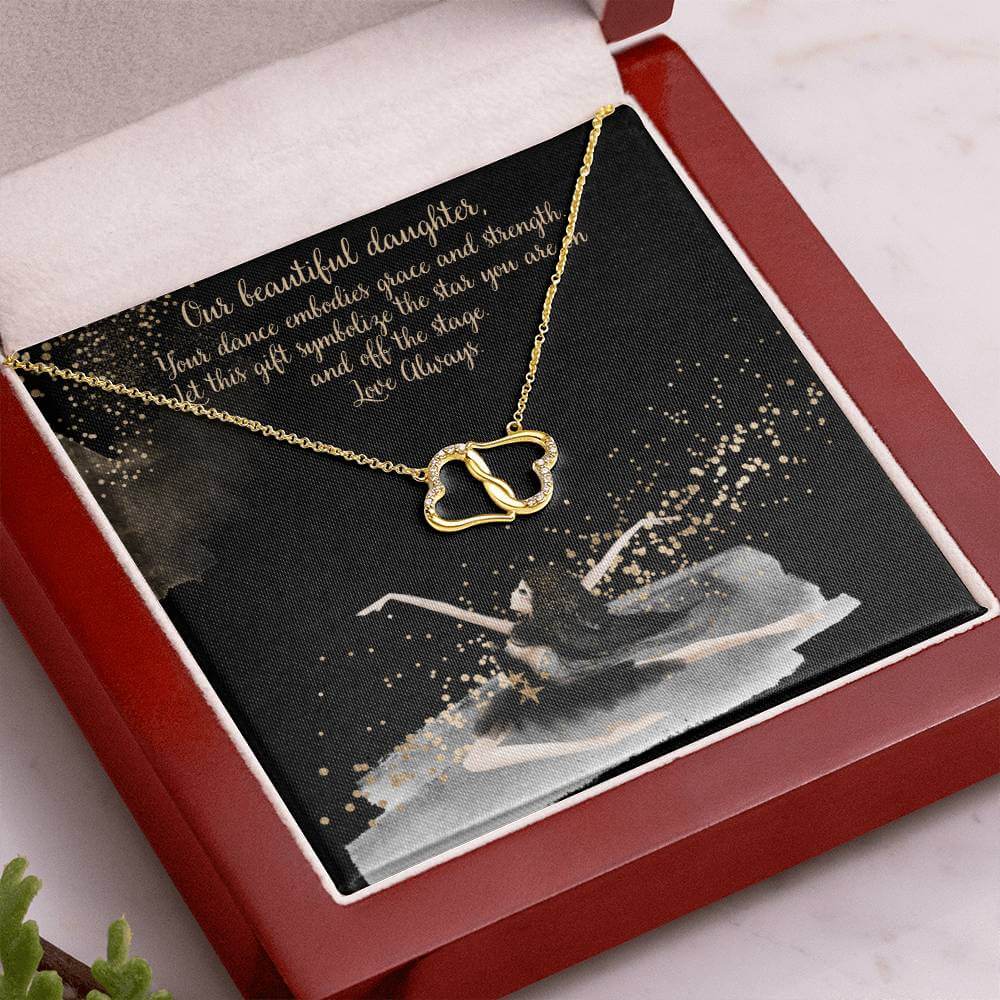 Everlasting Love Necklace: Ballerina Dancer's Grace Necklace, Gift From Parents To Our Beautiful Daughter. - Camili Bel Creations Gift Shop