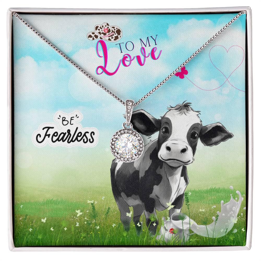 Be Fearless A Stunning Love Not Necklace To My Love I 14K White Gold Finish I Gift For Her, Birthday, Soulmate, Gift For Anniversary - Camili Bel Creations Gift Shop