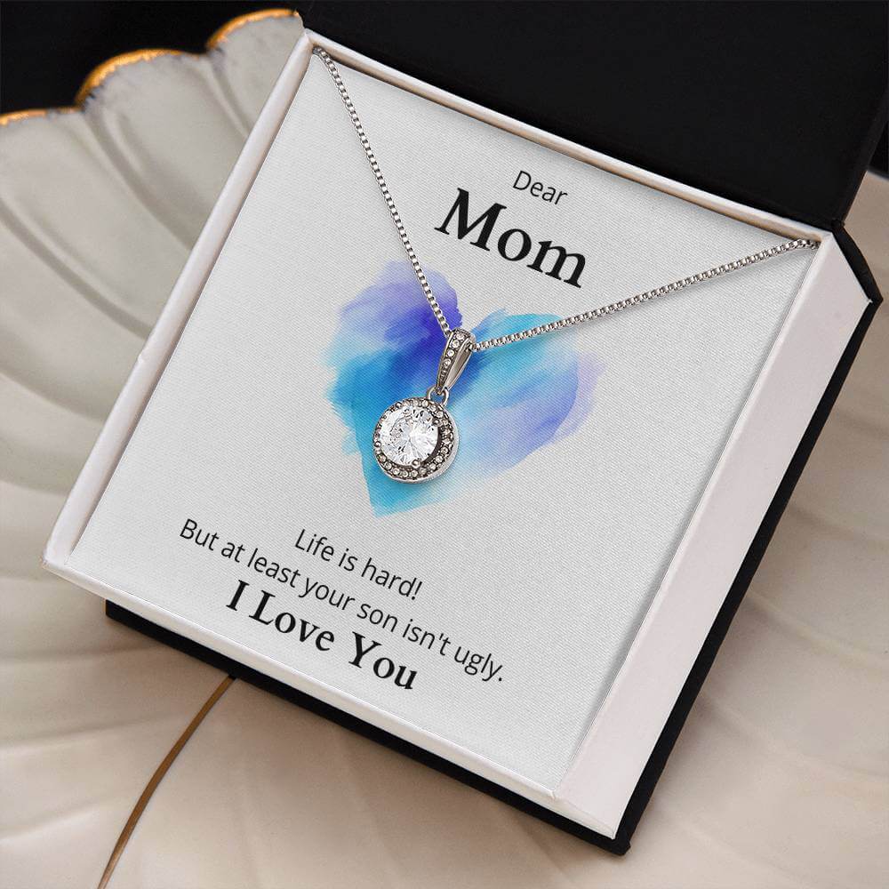 14K White Gold Finish Eternal Hope Necklace - Best Gift For Mom From Son - Camili Bel Creations Gift Shop