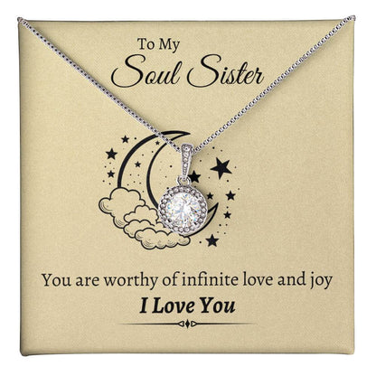 14K White Gold Finish Eternal Hope Necklace Gift For Soul Sister