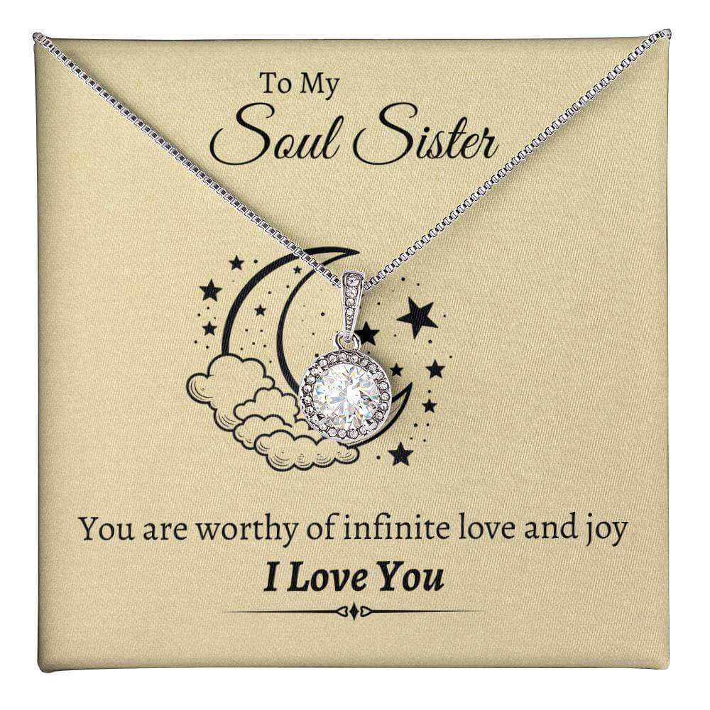 14K White Gold Finish Eternal Hope Necklace Gift For Soul Sister - Camili Bel Creations Gift Shop