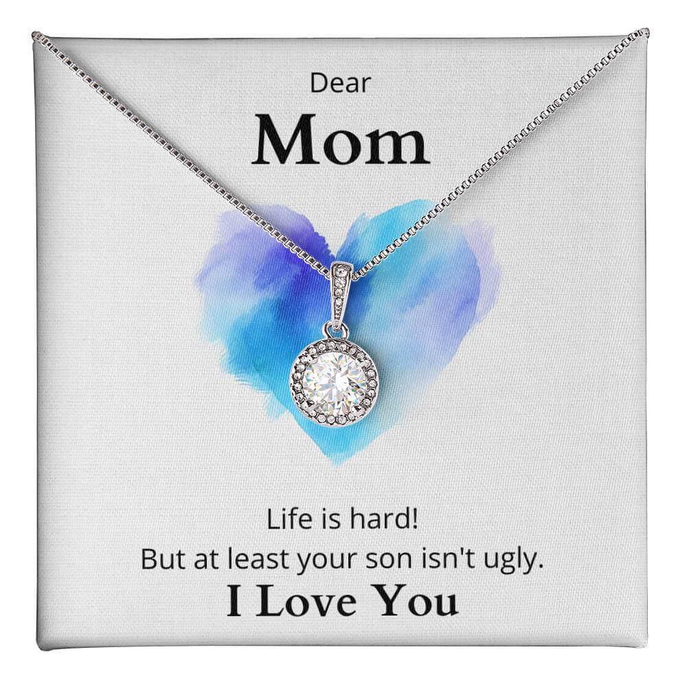 14K White Gold Finish Eternal Hope Necklace - Best Gift For Mom From Son - Camili Bel Creations Gift Shop