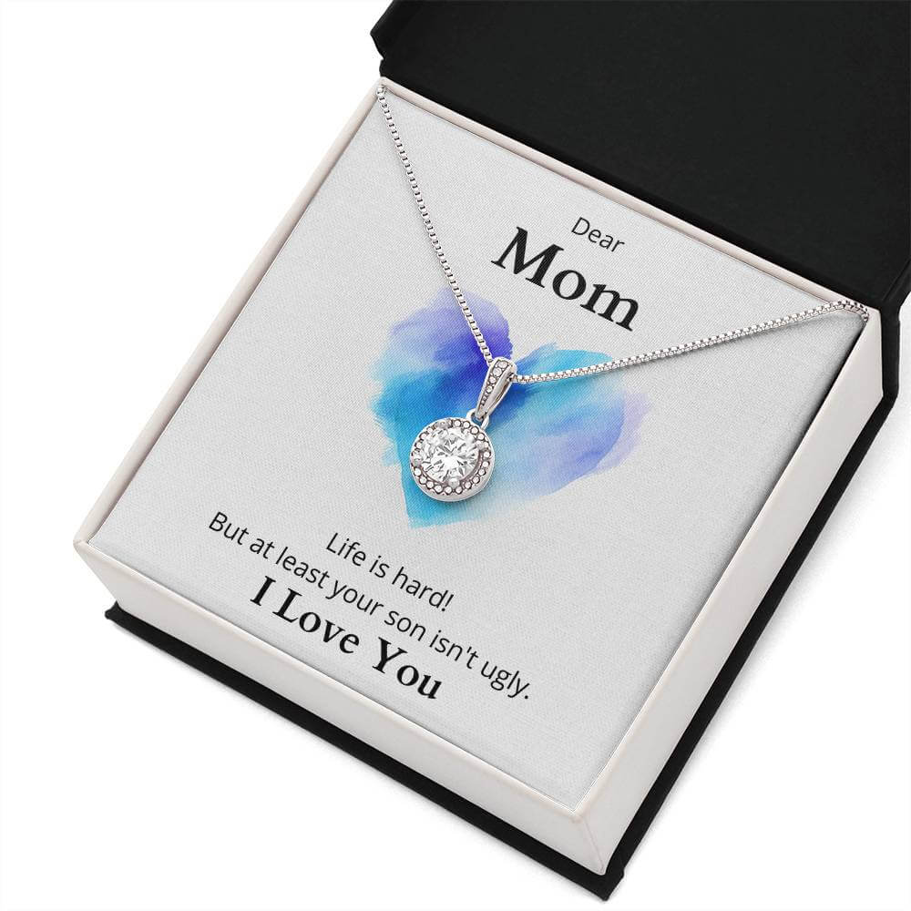 14K White Gold Finish Eternal Hope Necklace - Best Gift For Mom From Son - Camili Bel Creations Gift Shop