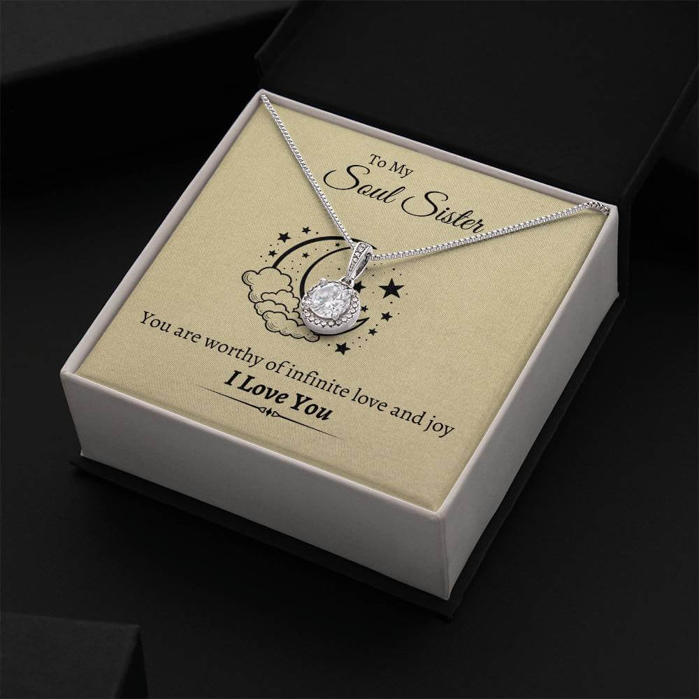 14K White Gold Finish Eternal Hope Necklace Gift For Soul Sister