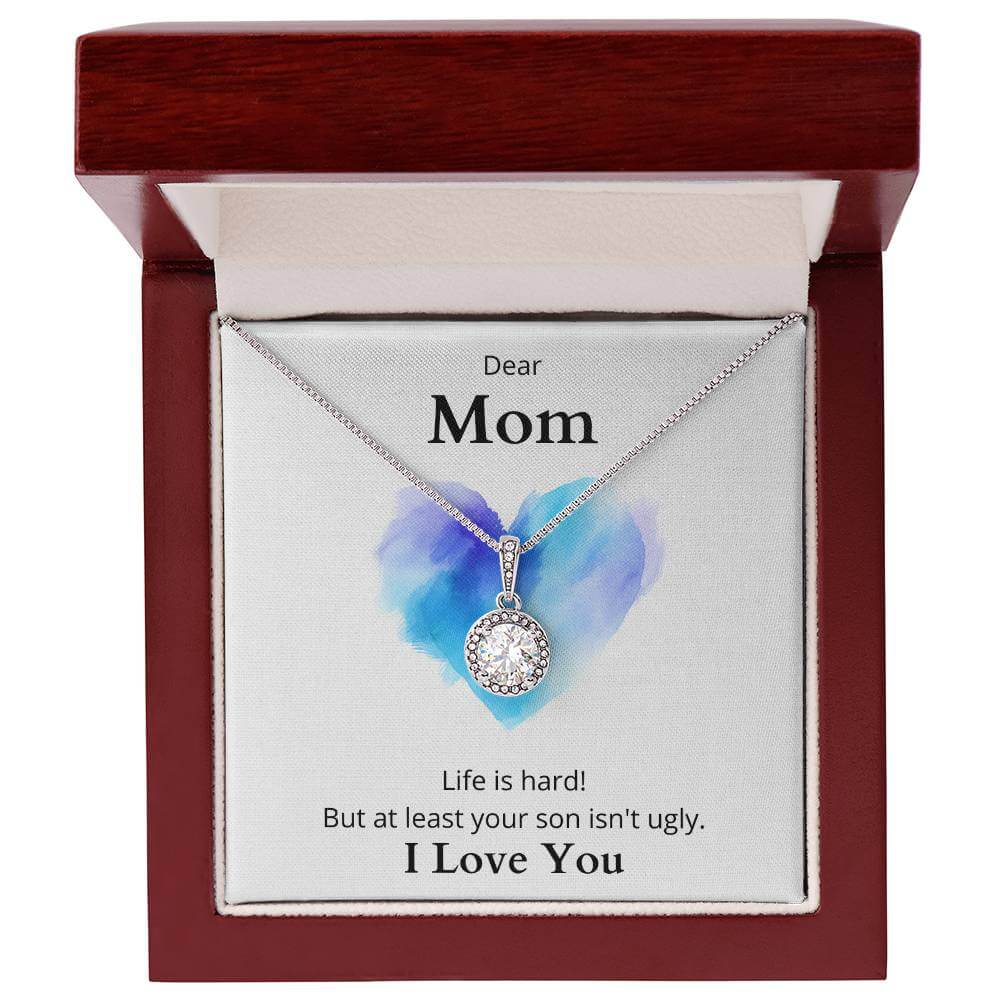 14K White Gold Finish Eternal Hope Necklace - Best Gift For Mom From Son - Camili Bel Creations Gift Shop