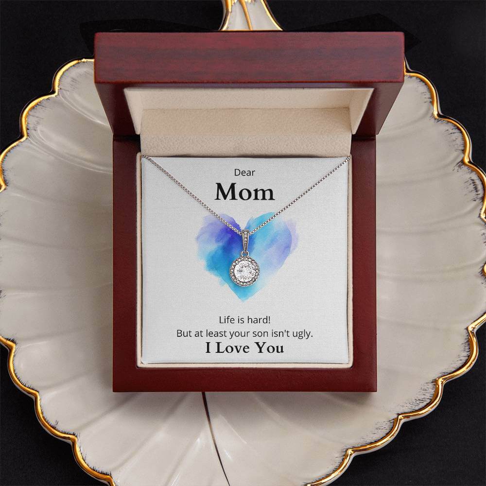 14K White Gold Finish Eternal Hope Necklace - Best Gift For Mom From Son - Camili Bel Creations Gift Shop