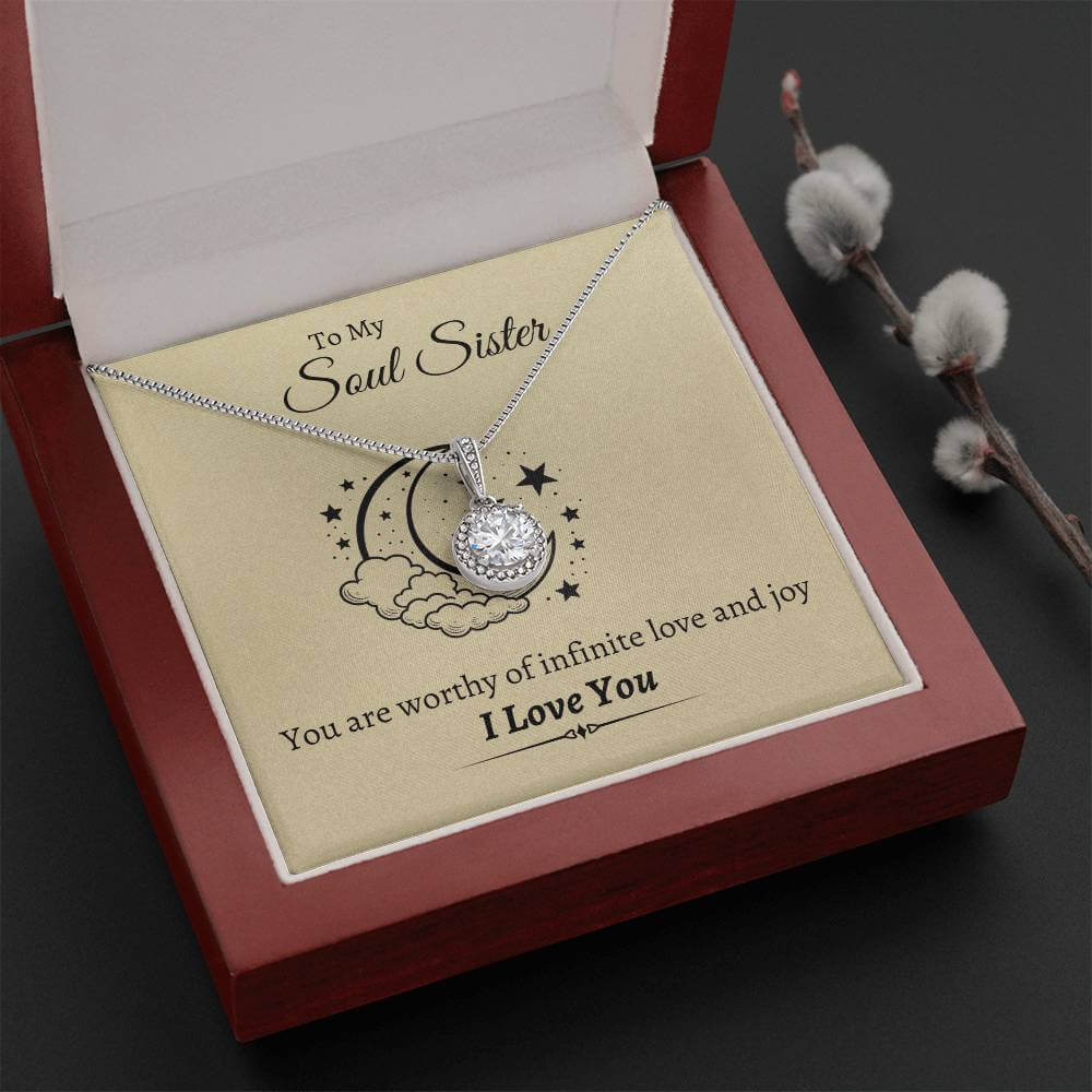 14K White Gold Finish Eternal Hope Necklace Gift For Soul Sister - Camili Bel Creations Gift Shop