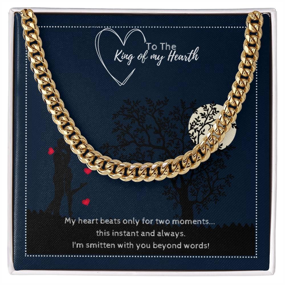 To the King of My Hearth I Cubain Link Chain 14K - Camili Bel Creations Gift Shop