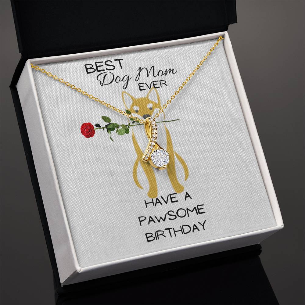18 K Gold Finish Alluring Beauty Necklace For Best Dog Mom Ever