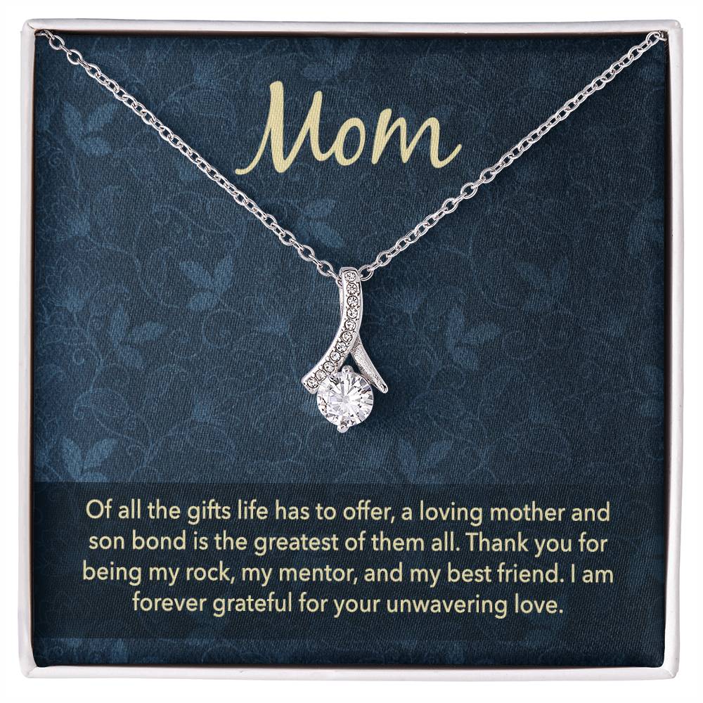 Alluring Beauty Necklace with Son's Heartfelt Message Card for Mother's Day Gift - Camili Bel Creations Gift Shop