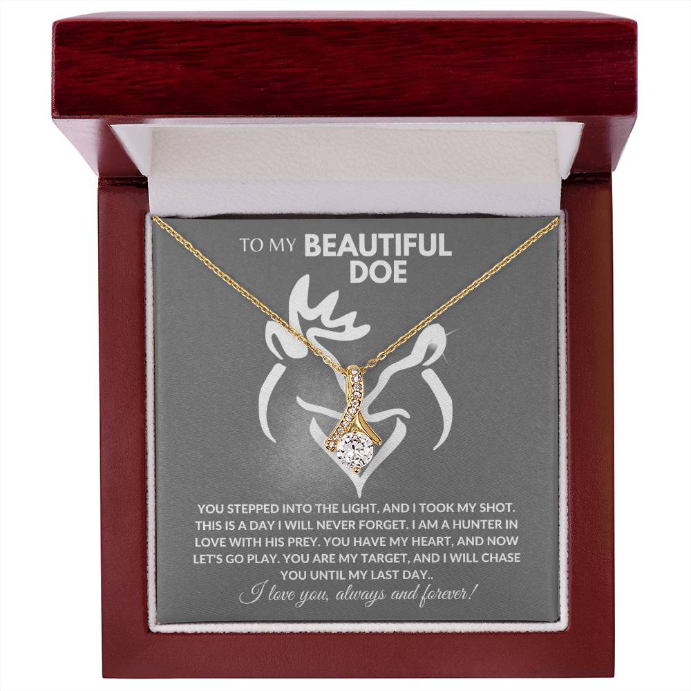 To My Beautiful Doe, 18K Gold Finish Alluring Beauty Necklace, Stunning Gift For Her - Camili Bel Creations Gift Shop