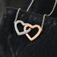 Interlocking Hearts Necklace I Good Luck Good Bye Gift I From Parents To Daughter - Camili Bel Creations Gift Shop