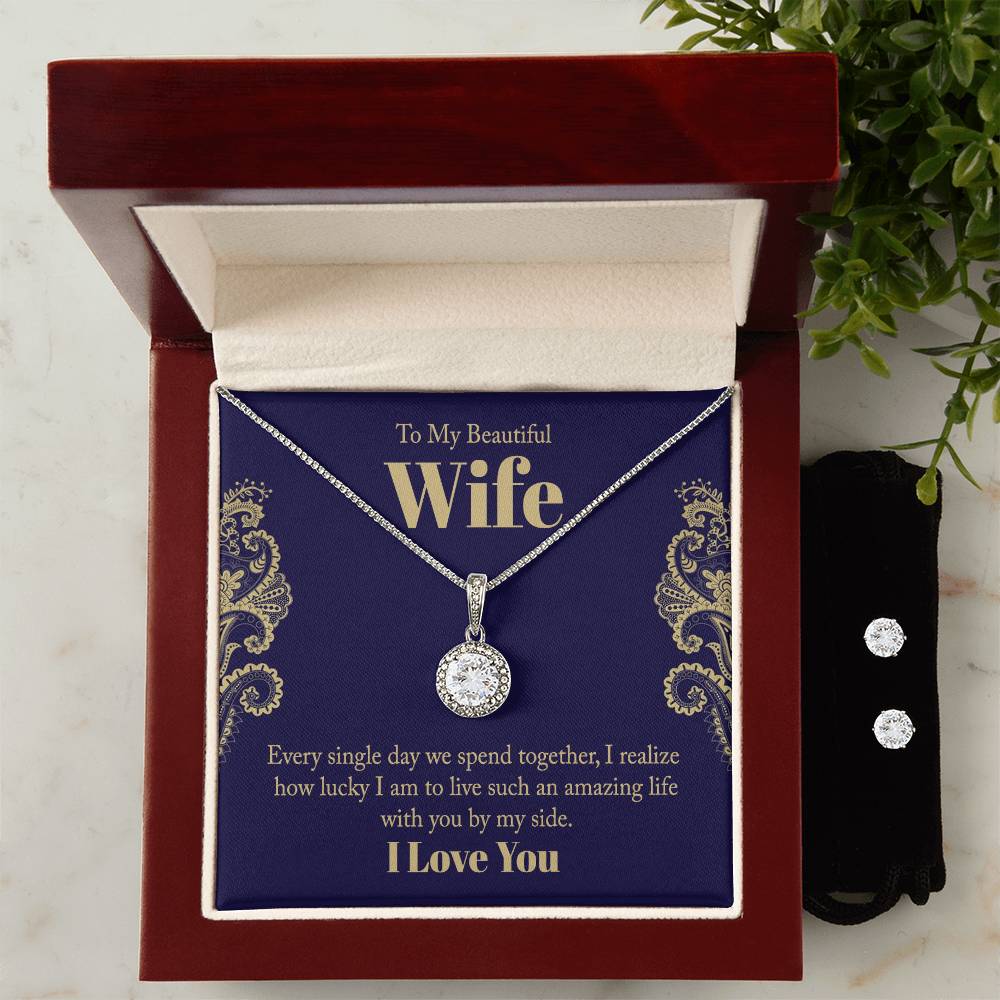 Wife - I Love You Eternal Hope Necklace Set - Gift For Her - Camili Bel Creations Gift Shop