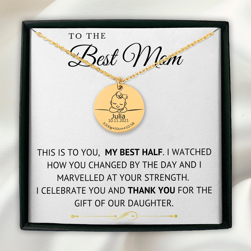 Baby Birth Details - Customizable Jewelry For New Mom - Camili Bel Creations Gift Shop