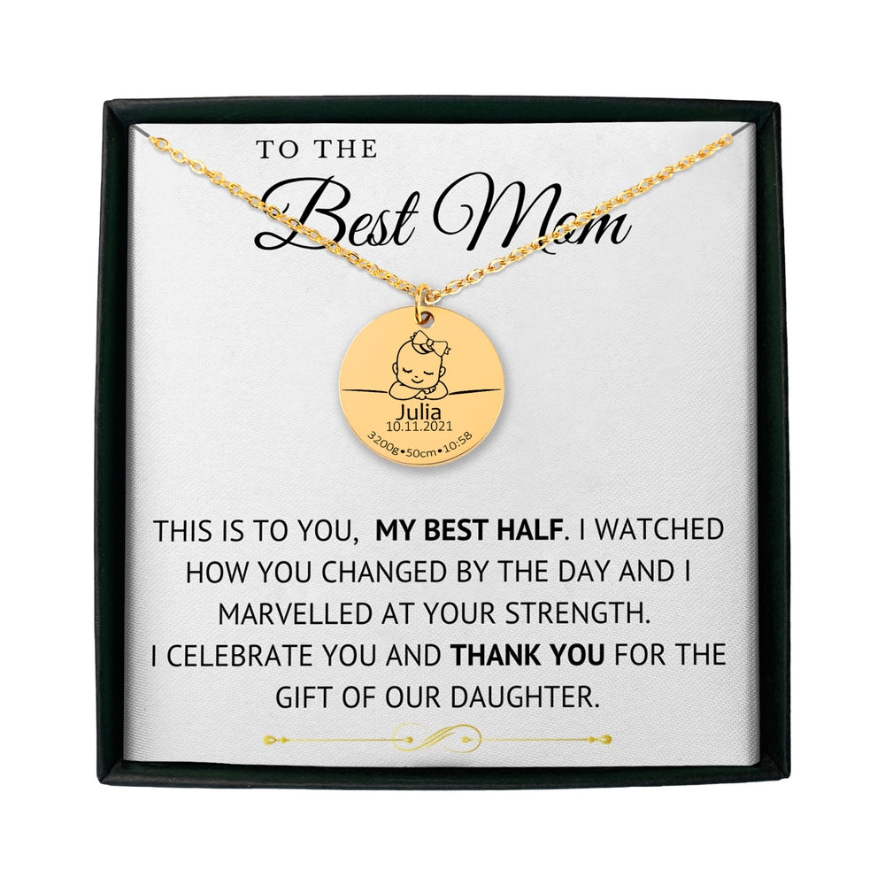 Baby Birth Details - Customizable Jewelry For New Mom - Camili Bel Creations Gift Shop