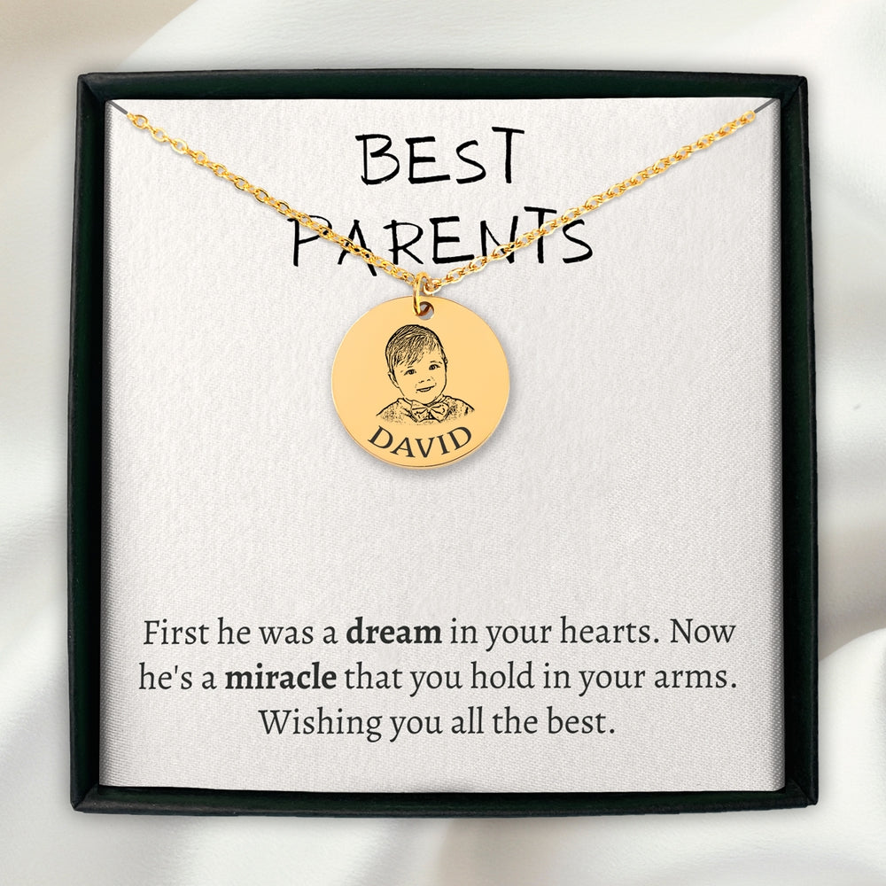 Baby Portrait Necklace - Best Parents Gift - Camili Bel Creations Gift Shop
