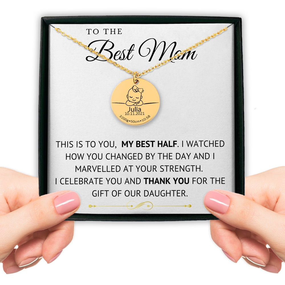 Baby Birth Details - Customizable Jewelry For New Mom - Camili Bel Creations Gift Shop